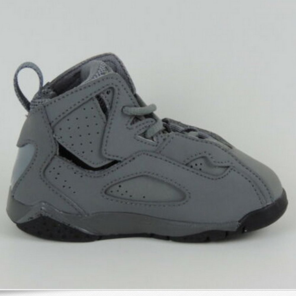 Jordan True Flight BT Toddlers Shoes Leather Grey - Picture 3 of 12